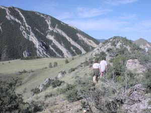 Hiking near Lewis and Clark caverns.