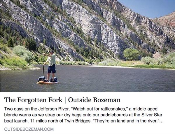 Paddle boarding the Jefferson River, MT.