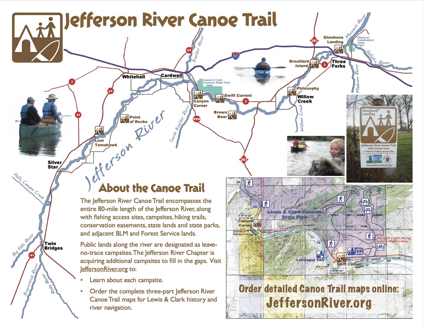 Jefferson River Canoe Trail brochure.