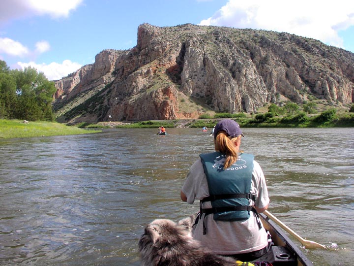 Paddling the Missouri River near Lombard.
