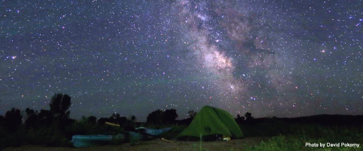 Starry night on the Jefferson River.